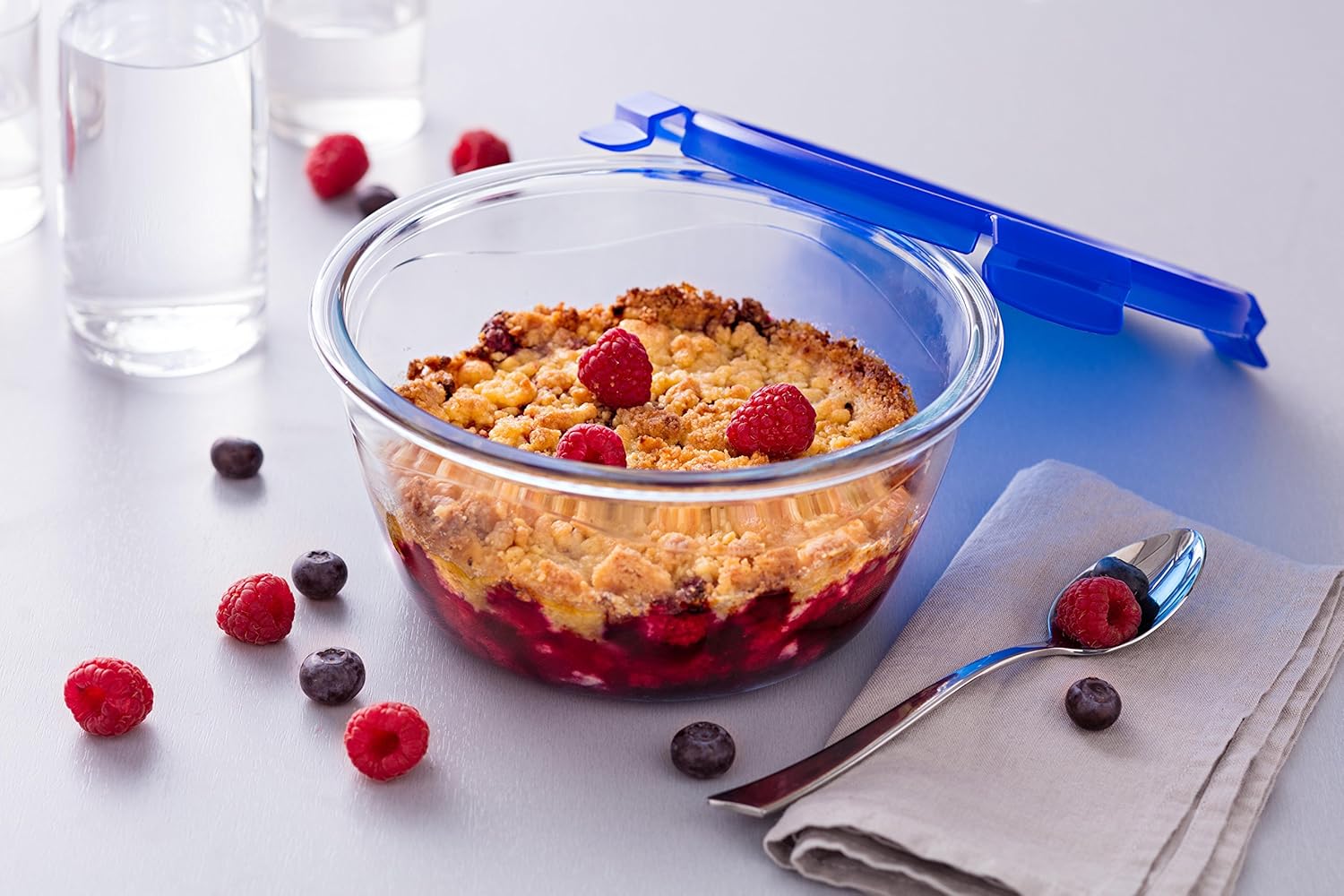 Pyrex - Cook & Go boîte ronde 20 cm - verre, couvercle hermétique