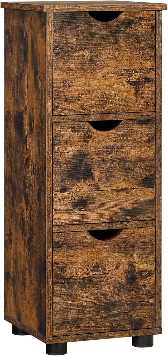 VASAGLE - armoire salle de bain moderne 30x30x80 cm 3 tiroirs BBK150X01