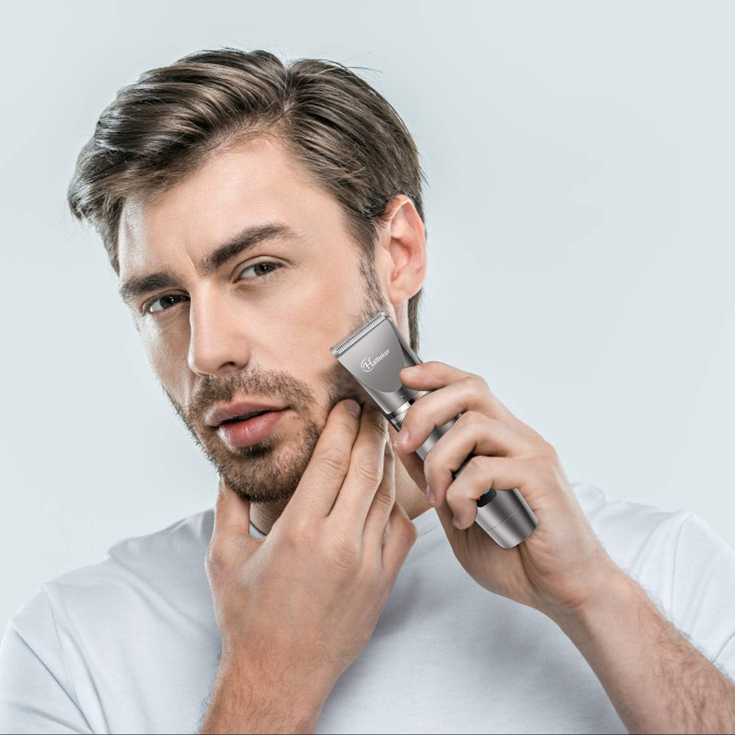 Hatteker - Tondeuse 3 en 1 sans fil, étanche, barbe et cheveux, précision
