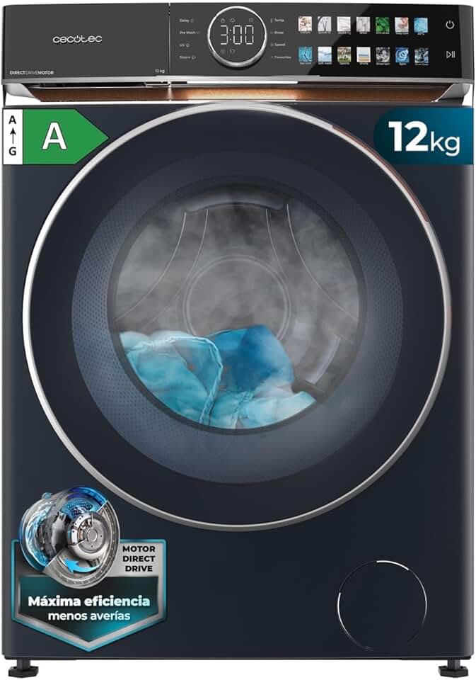 Cecotec - lave-linge série principale - dimensions compactes - grande capacité, programme rapide