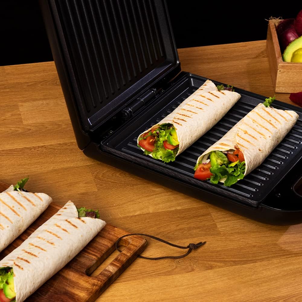 Cecotec - Rock'nToast Family - grill 1500W, inox, antiadhésif, ouverture 180°