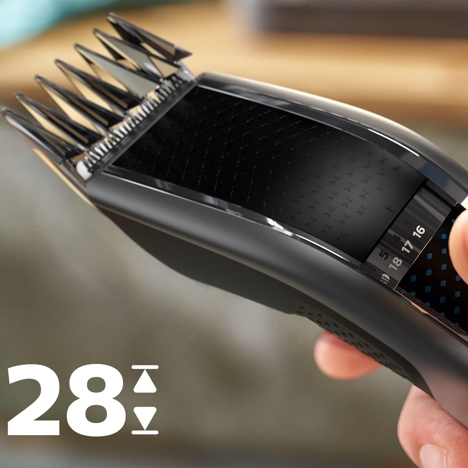 Philips - Série 5000 - tondeuse cheveux lavable, Trim-n-Flow Pro - HC5650/15