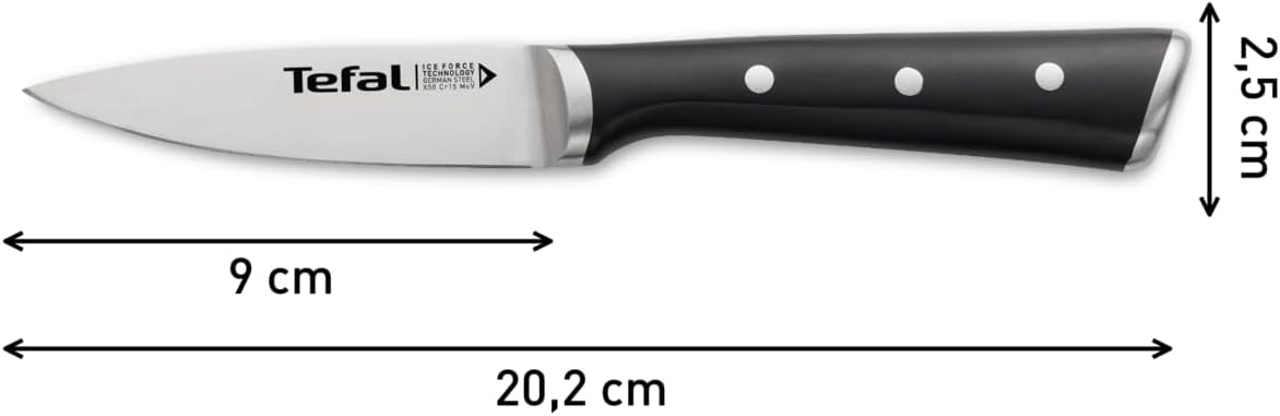 Tefal – Ice Force – 9 cm – couteau éplucheur inox, coupe durable K2320514