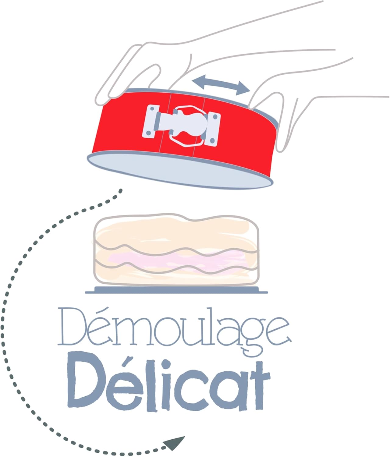 Tefal - Delibake moule savarin à charnière 25cm acier rouge - J1642614