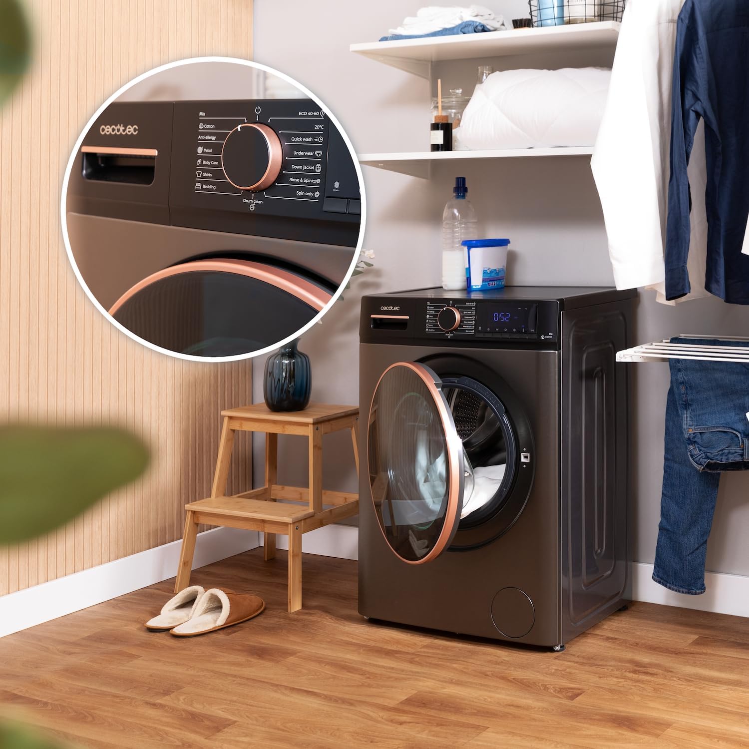 Cecotec - DressCode 10610 Inverter - 10kg - 1400 RPM, Steam Max, 15 programmes, OnSmart, Stop&Go, Drum Clean