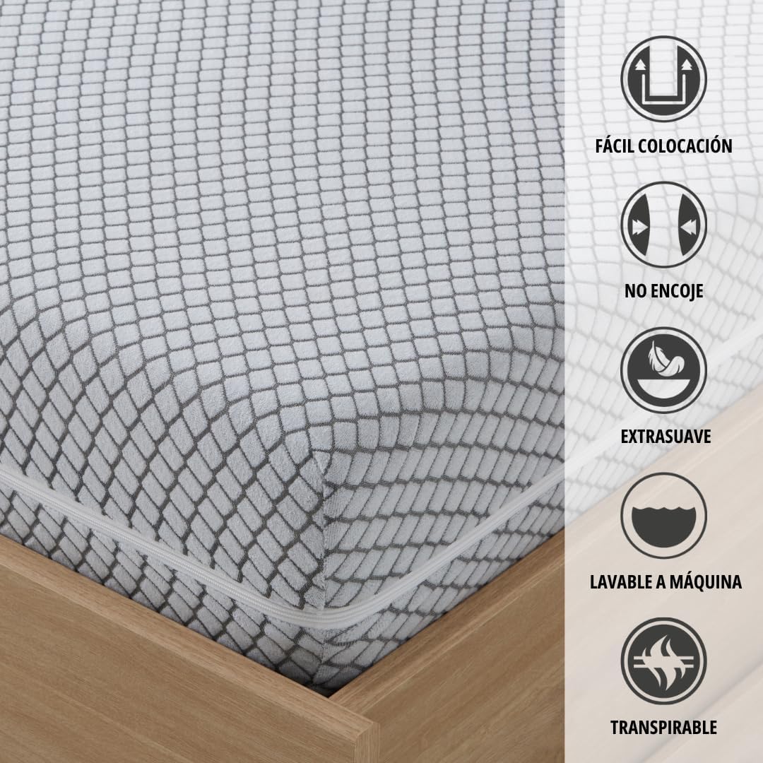 Degrees Home - Teide - 180 cm - housse matelas zip, anti-acariens, lavable