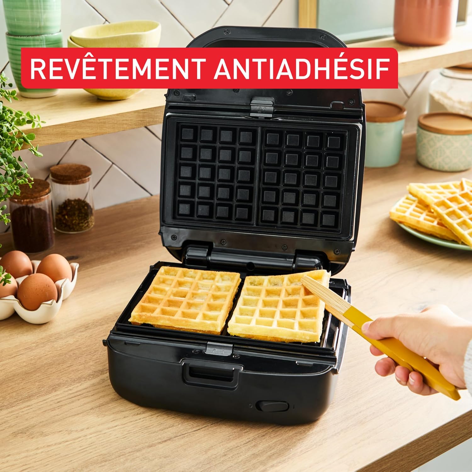 Tefal - Snack Collection - gaufrier multifonction, 20 plaques, recettes sucrées/salées - SW8674F0