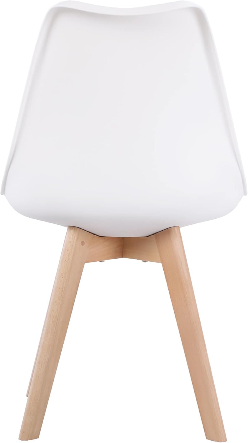 EGGREE - série scandinave - chaises 81x48x42 cm - assise rembourrée, pieds hêtre, lot de 4