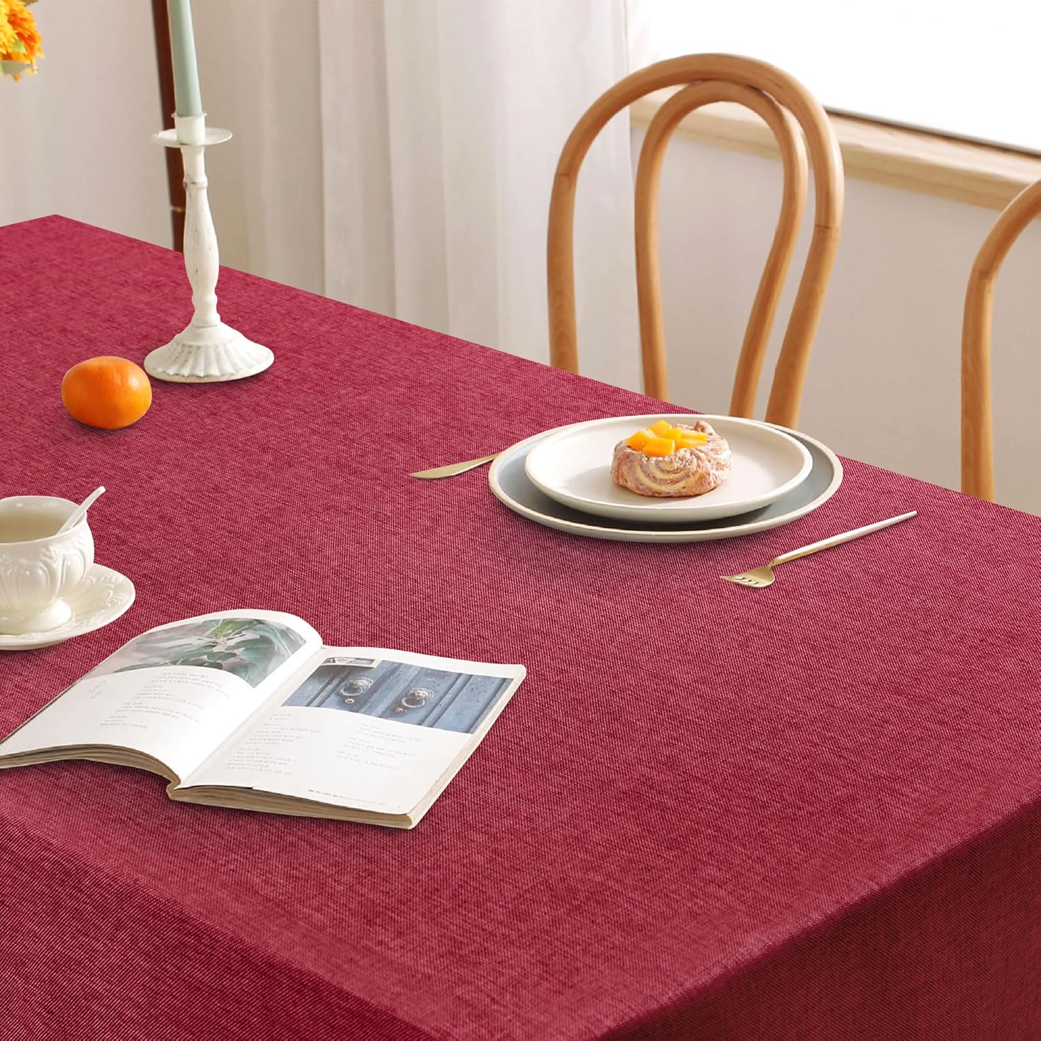 DWCN - nappe aspect lin - 110x140cm - lavable, imperméable, anti-tache