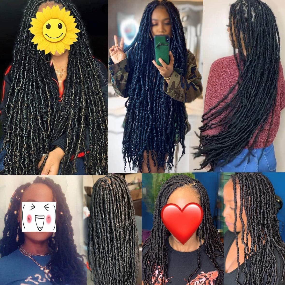 Xtrend - 7 Packs Nu Faux Locs - 18 pouces, 12 brins, teinte 27#