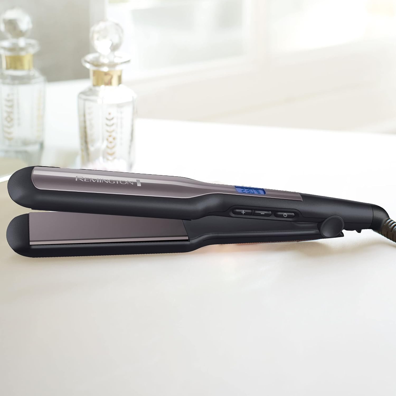 Remington - Lisseur Pro-Ceramic Extra - plaques 45mm - cheveux épais, écran LCD, 150-230°C, S5525