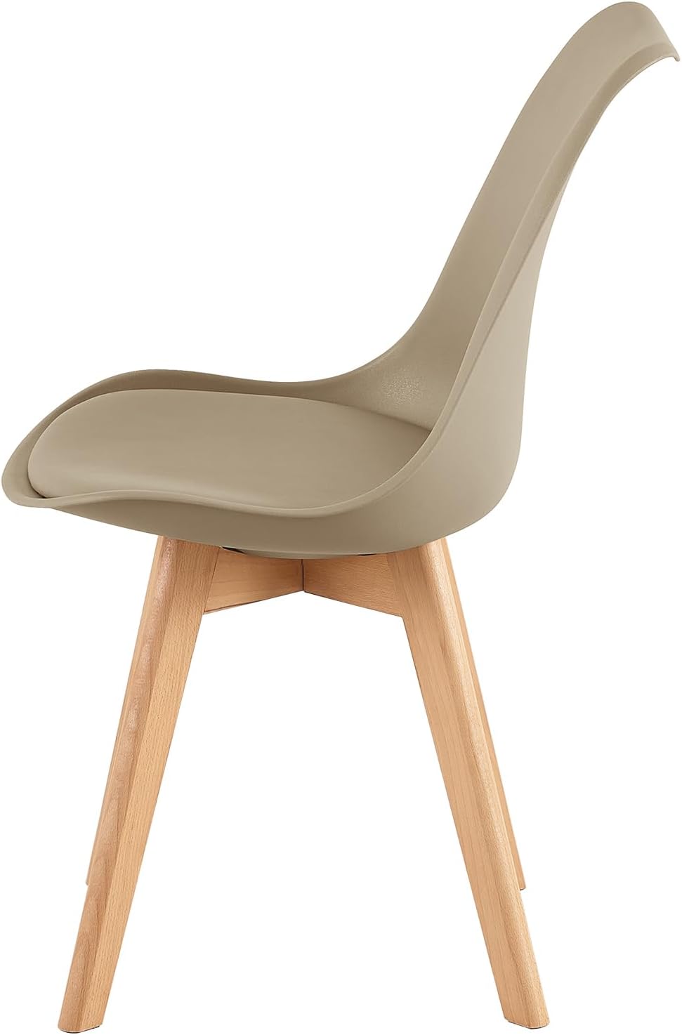 EGGREE - chaises scandinaves lot de 8 - pieds bois - assise rembourrée