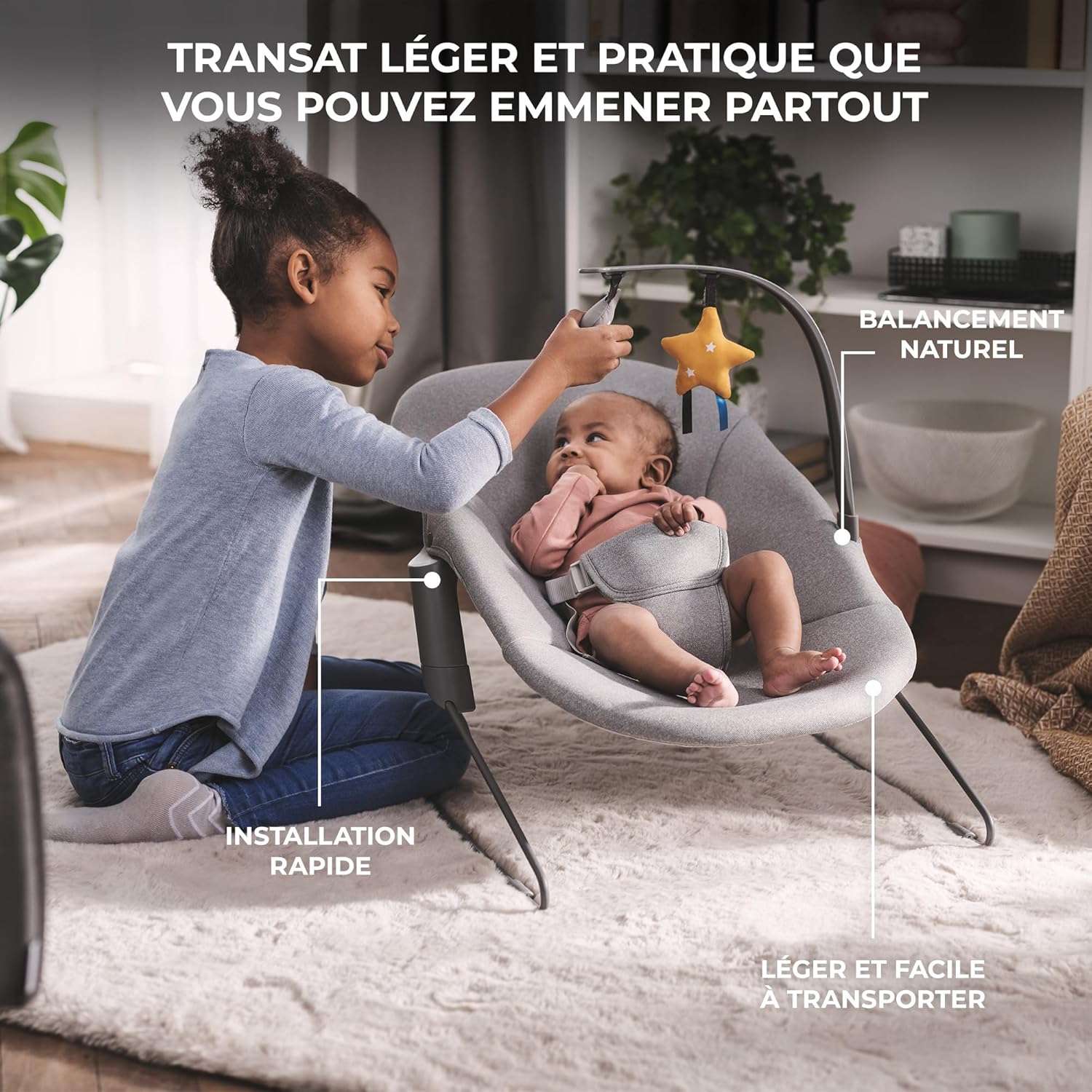 Kinderkraft - ENOCK + CALMEE - bois naturel - évolutive, solide, réglable