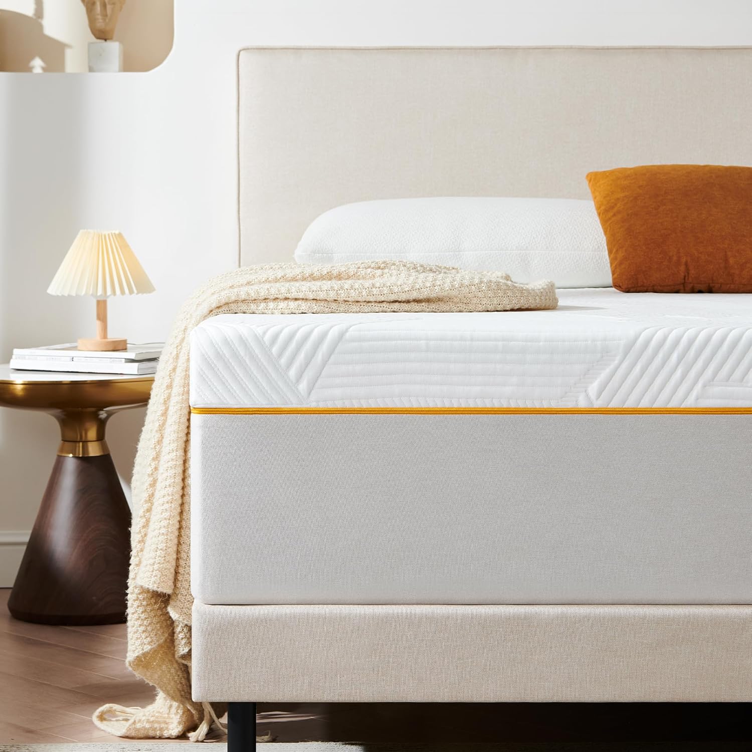 Matelas - mémoire de forme - 140x190x16cm - 7 zones, réversible, ferme