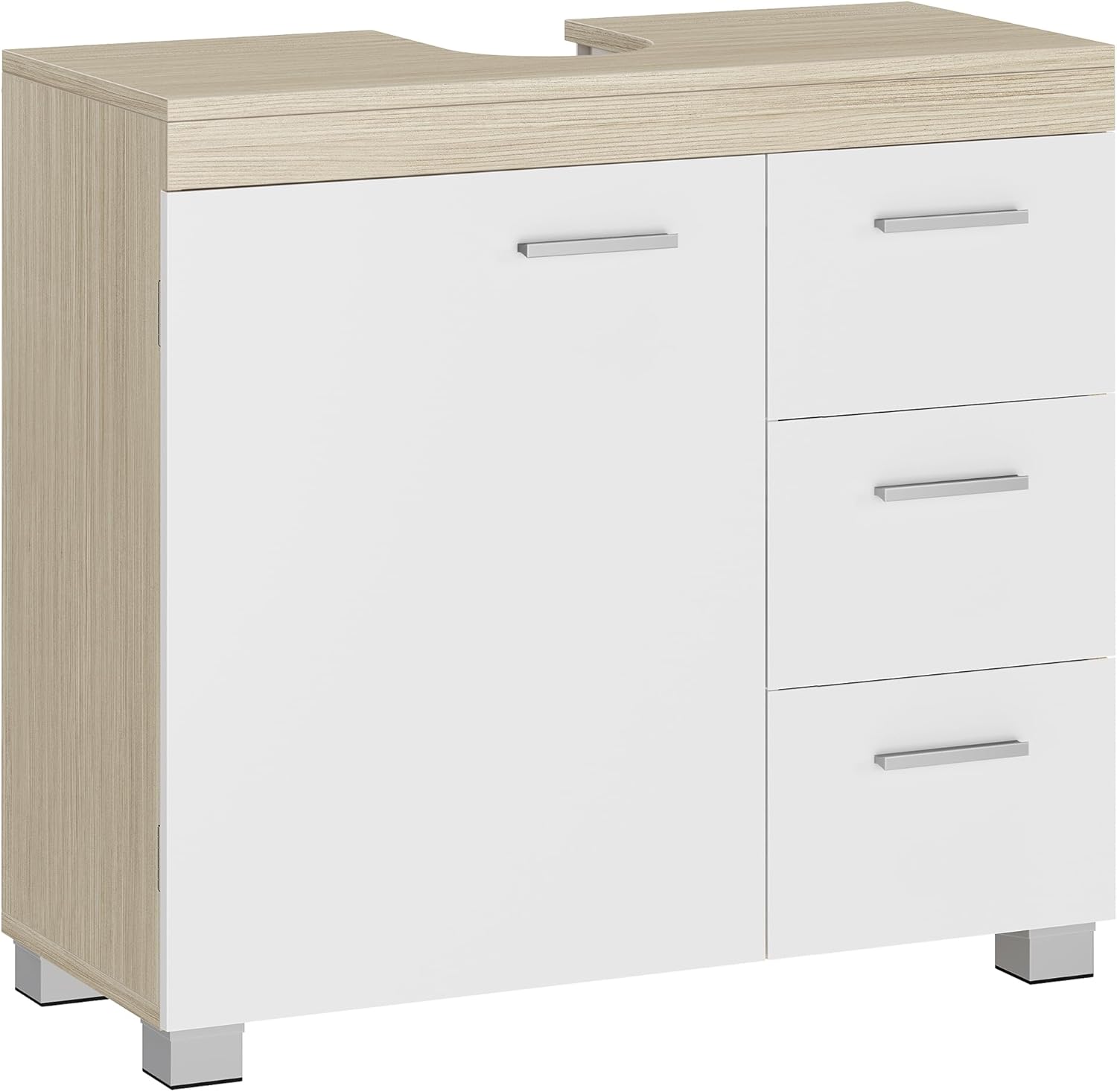 VASAGLE - meuble sous lavabo, 30x70x64 cm, 3 tiroirs, 2 cases, BBK504K01