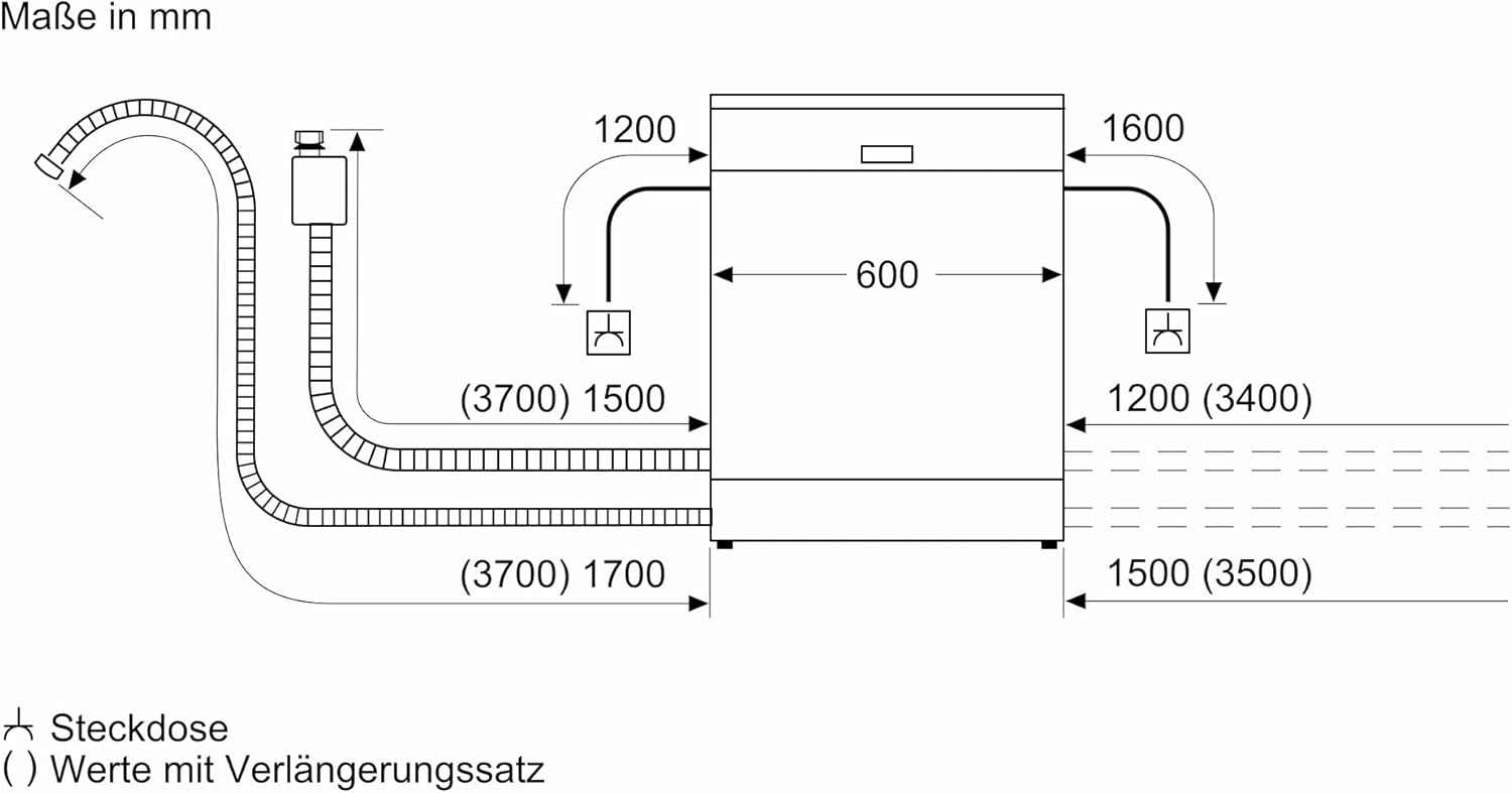 Siemens - SN23EC03ME iQ300 - lave-vaisselle 60cm - varioSpeed Plus, Black Steel