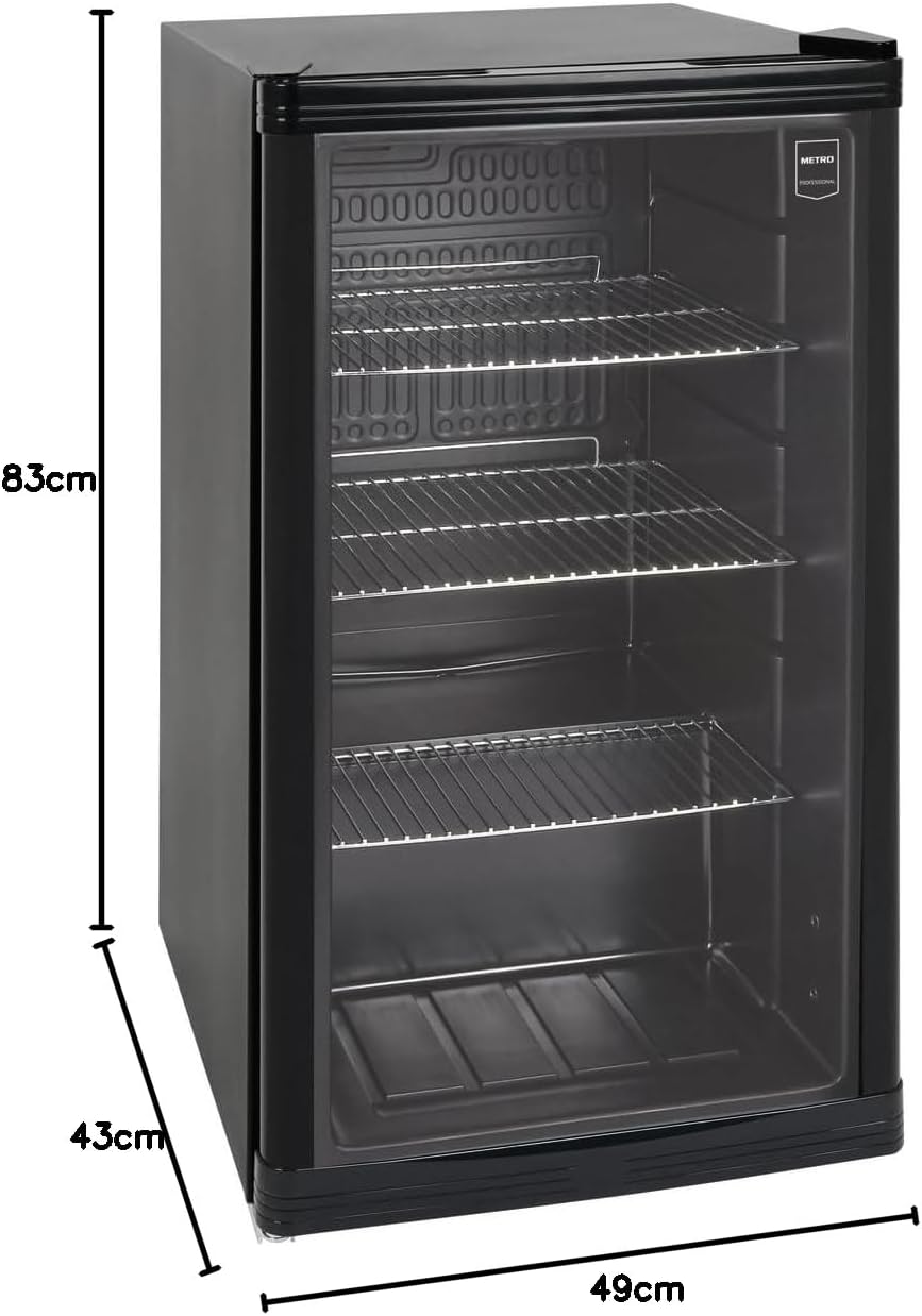 METRO - réfrigérateur boissons - 43x49x83cm - 88L, statique, noir, GPC1088