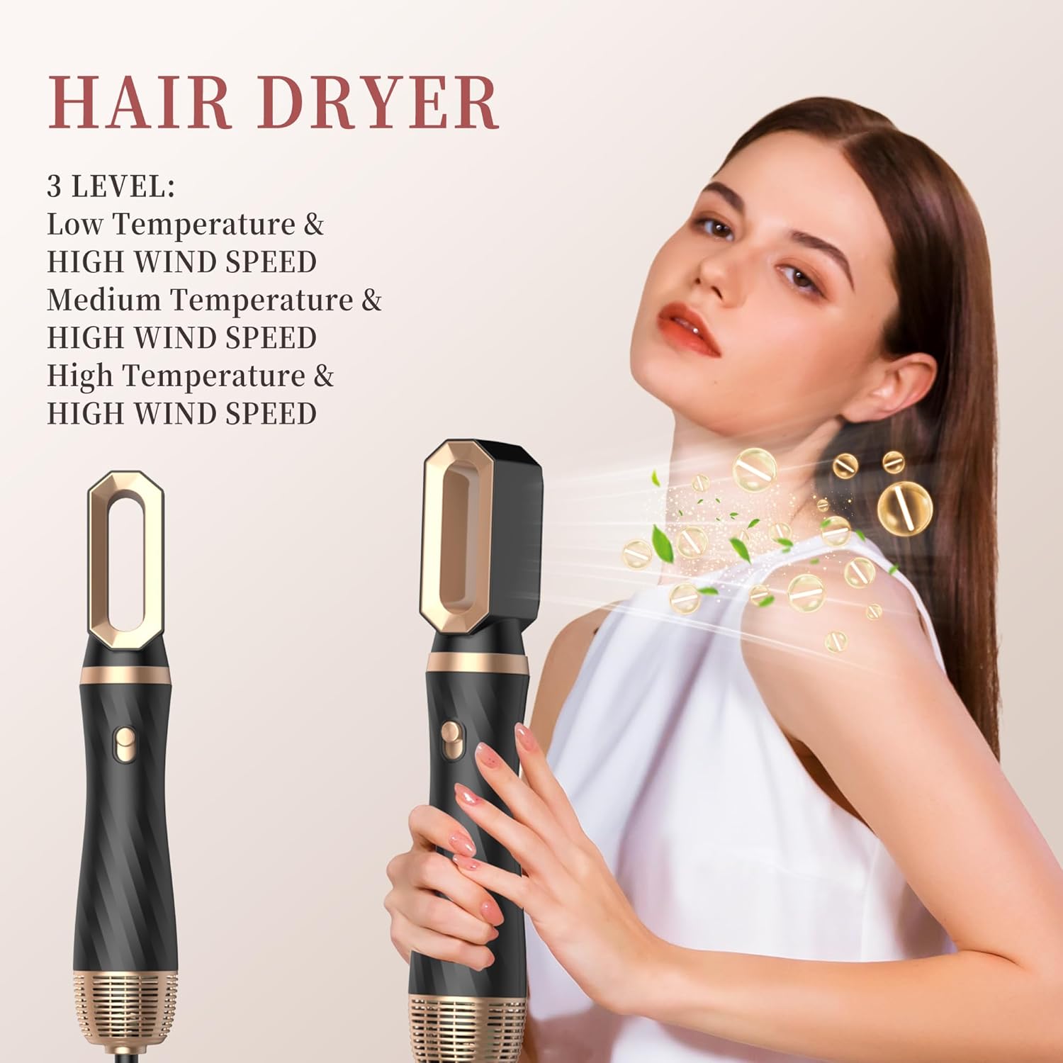 Brosse soufflante multifonction 6 en 1, sèche, lisse, boucle, OKWRAP