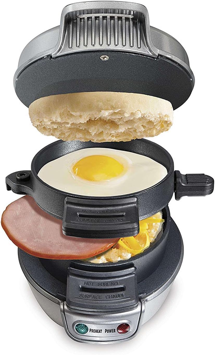 Presse à hamburger double - revêtement antiadhésif amovible - cuisson rapide 5min - facile à laver