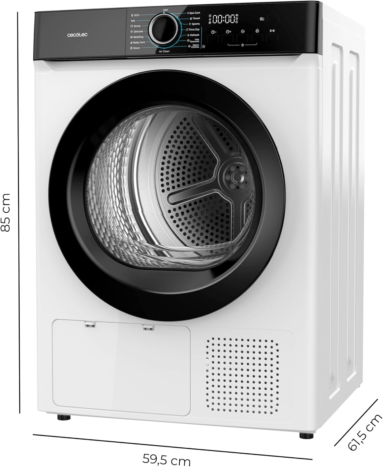 Cecotec - Bolero Dresscode Dry 8180 - 8kg - pompe à chaleur, 15 programmes, accessoire chaussures