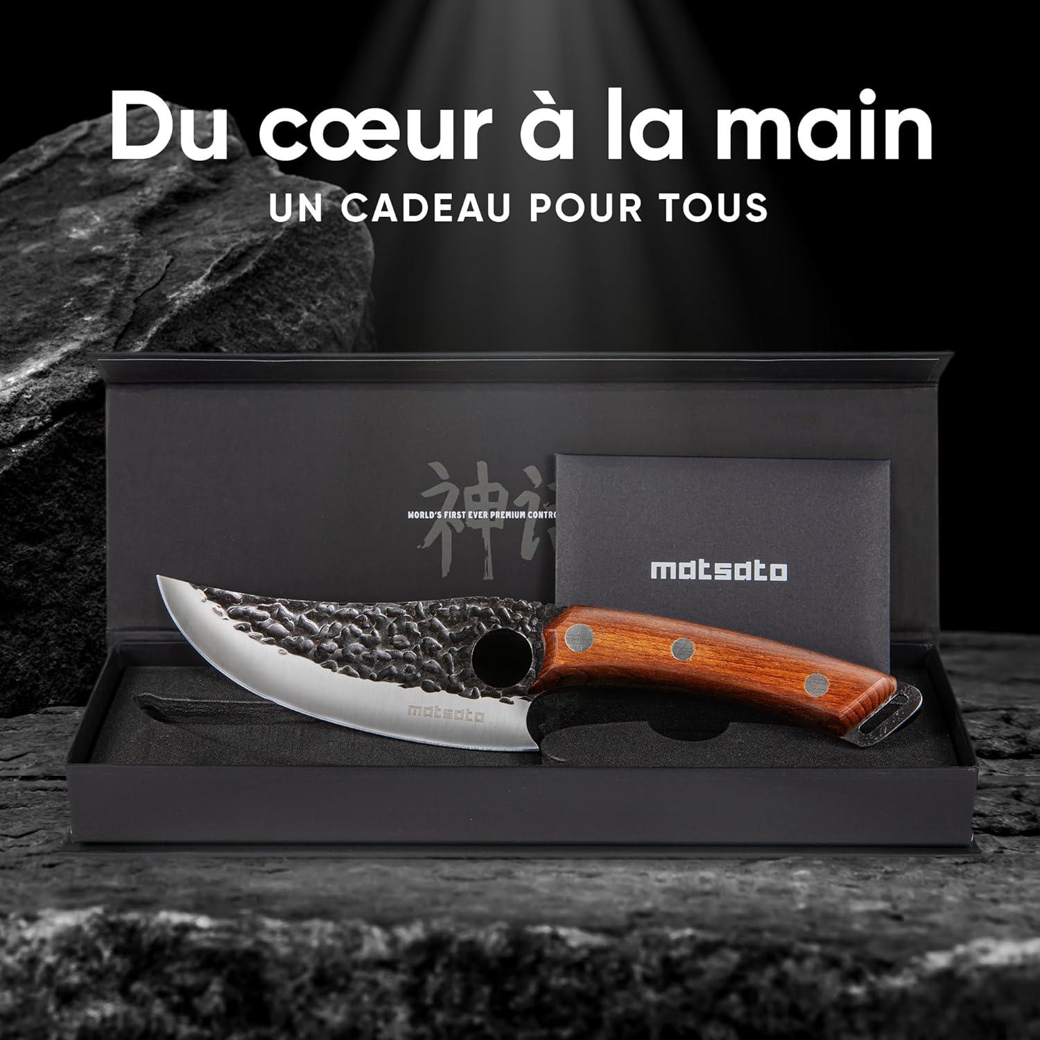 Matsato - Couteau Chef Pro - acier japonais - lame tranchante 20cm