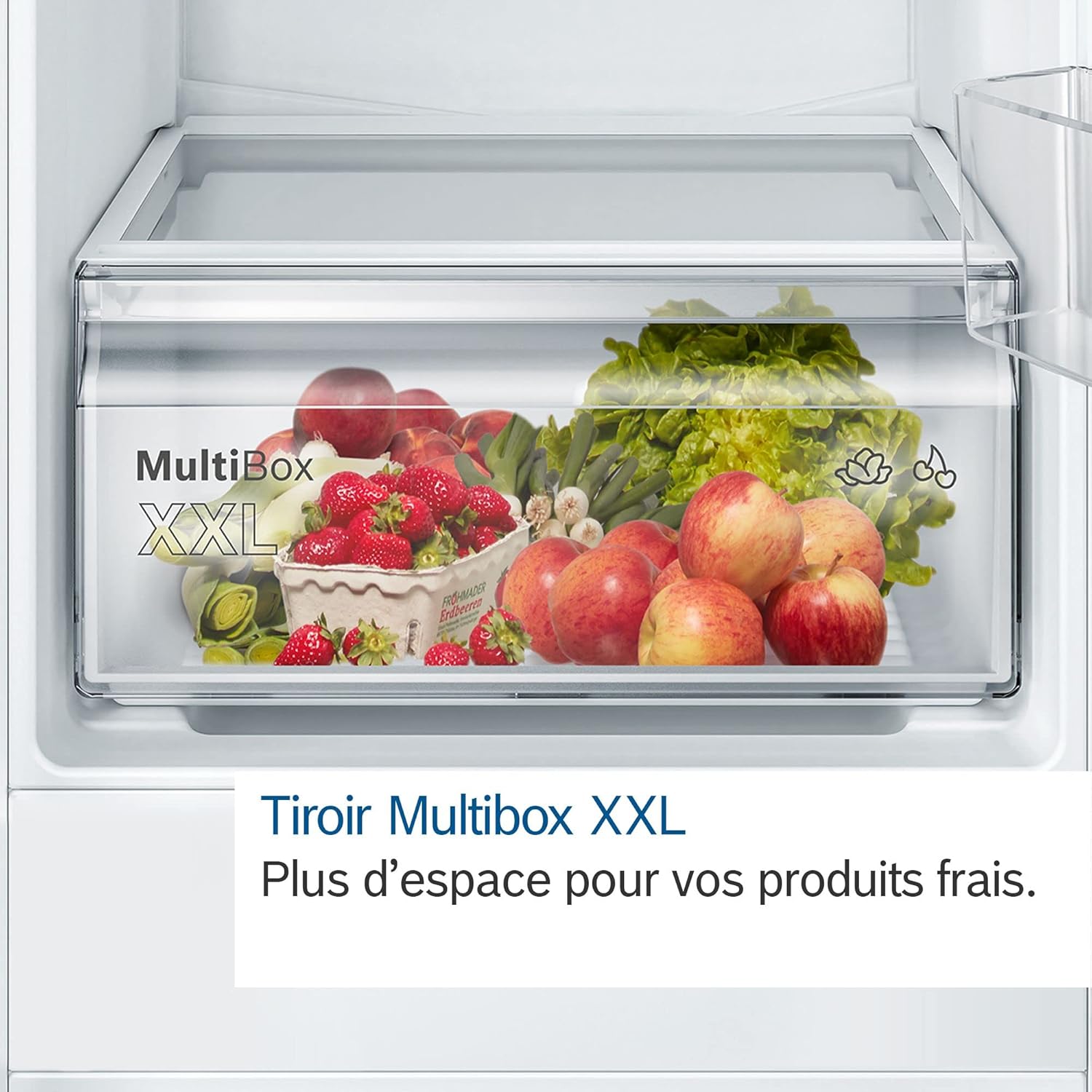 Bosch - combiné Série 2 - 305L, 60x186cm, inox argent - KGN36NLEA