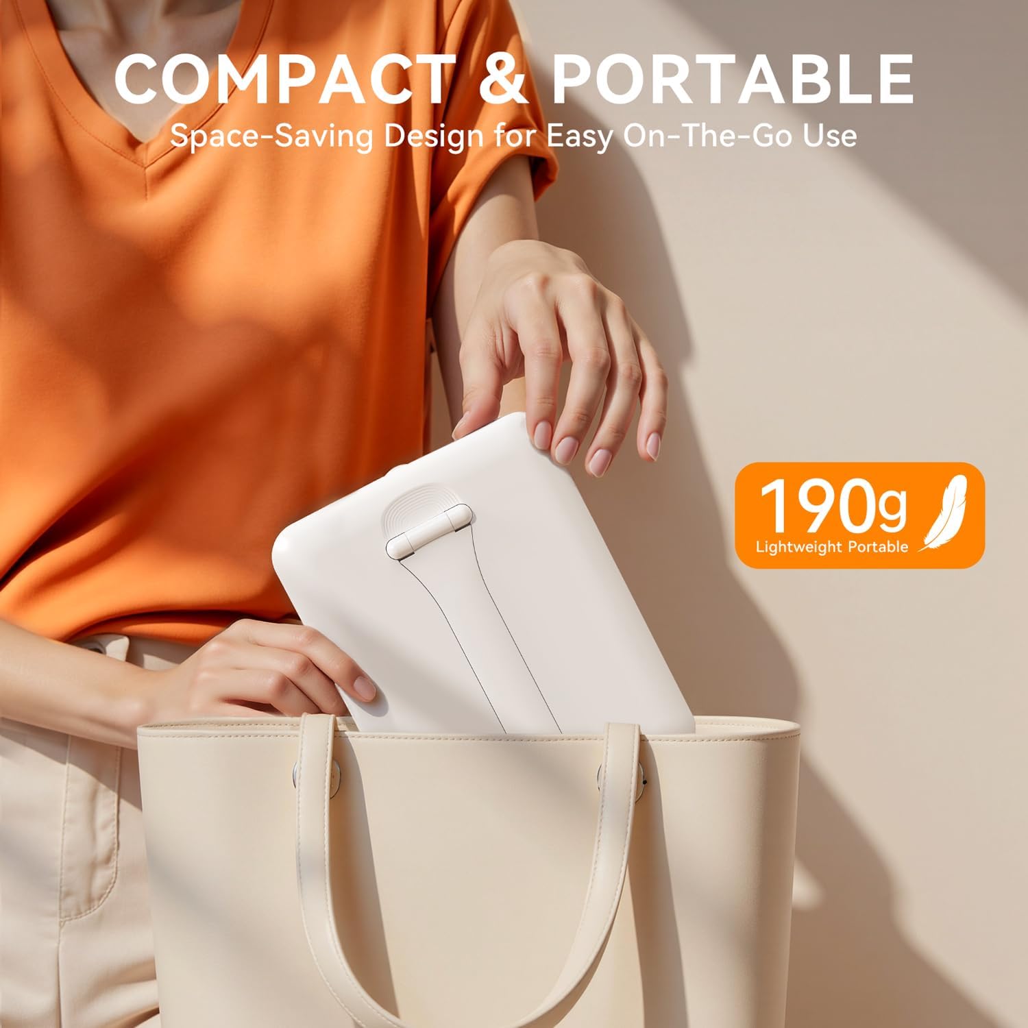 Auxmir - Miroir maquillage LED USB, écran tactile, 3 lumières, compact