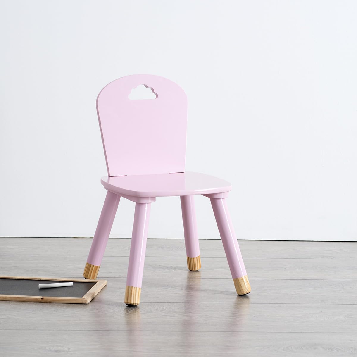 Atmosphera - chaise enfant Douceur rose - compacte et confortable