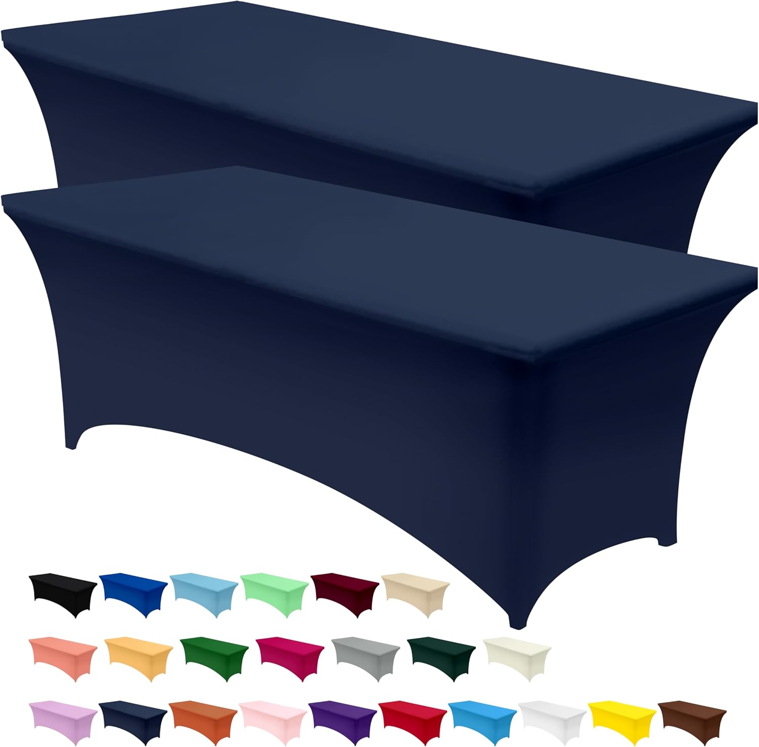 Utopia Kitchen - nappe extensible - 244 cm - polyesther spandex, lavable, infroissable, lot de 2