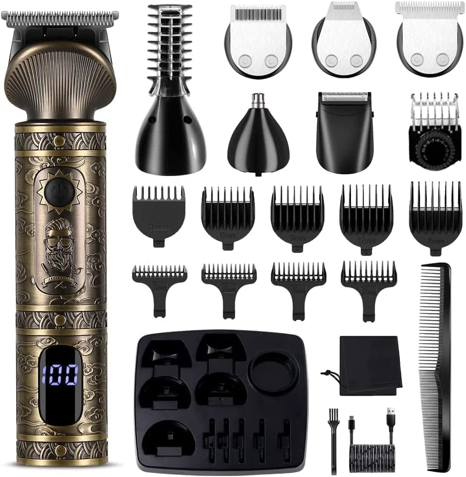 Surker - Tondeuse barbe 7en1 - lame T, coupe 0mm, précision