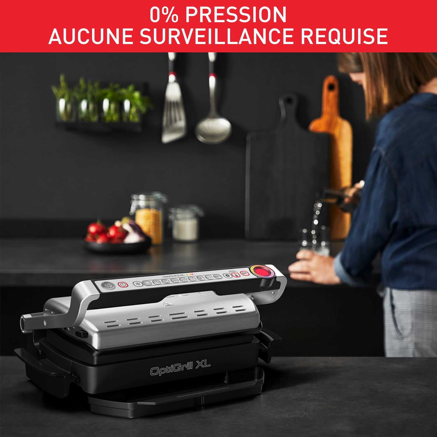 Tefal - Optigrill & Bake XL - XL 8 pers. - 9 programmes, four, GC724D12