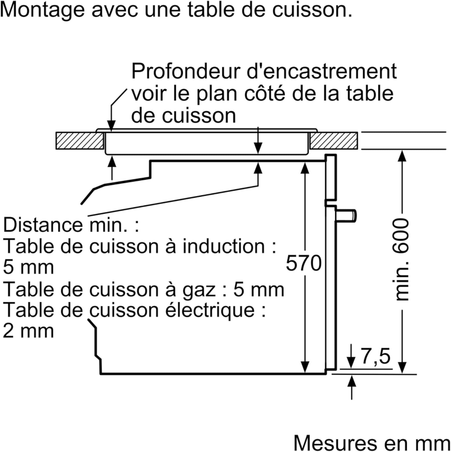Bosch - Four encastrable Série 4, noir, multifonction, HBA553BA3F