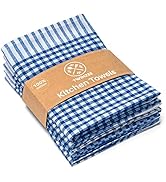 Torchon Cuisine (Set de 5) Twinzee - 100 % Coton Oeko Tex 180 GSM - 70 x 50 cm - Torchon à Carrea...