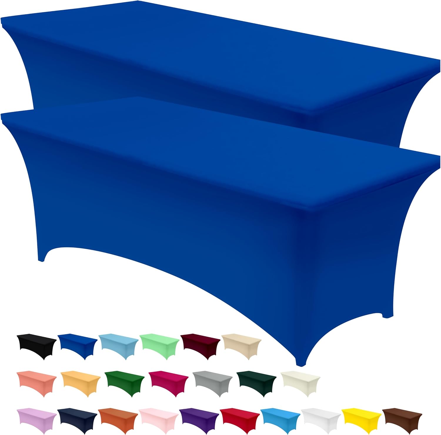 Utopia Kitchen - nappe extensible - 244 cm - polyester spandex, lavable, infroissable, lot de 2