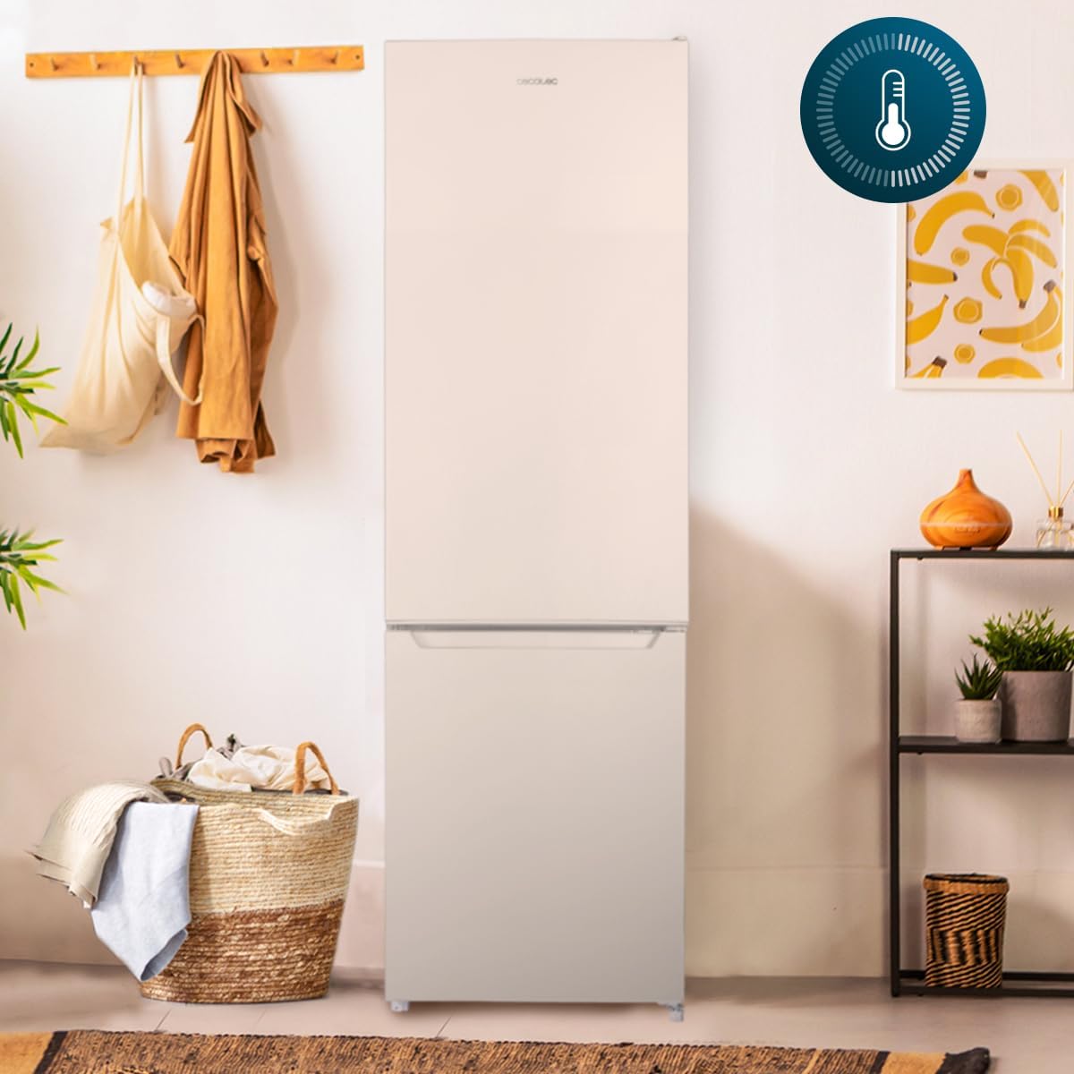 Cecotec - Bolero CoolMarket Combi - 262L - classe E, LED, verre, contrôle électronique