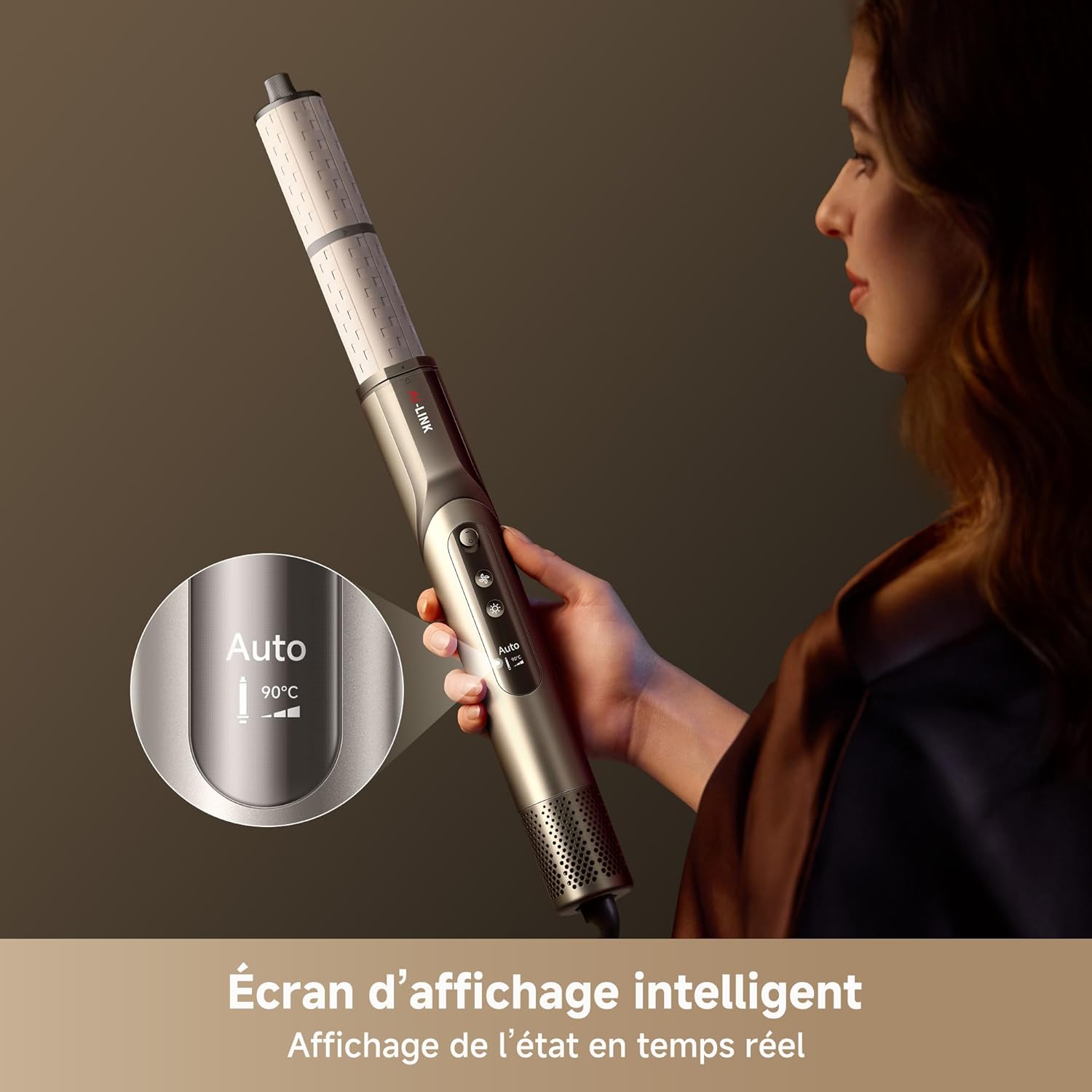 Dreame - Dazzle - sèche-cheveux compact - moteur 110000 tr/min, ions négatifs, 5 embouts