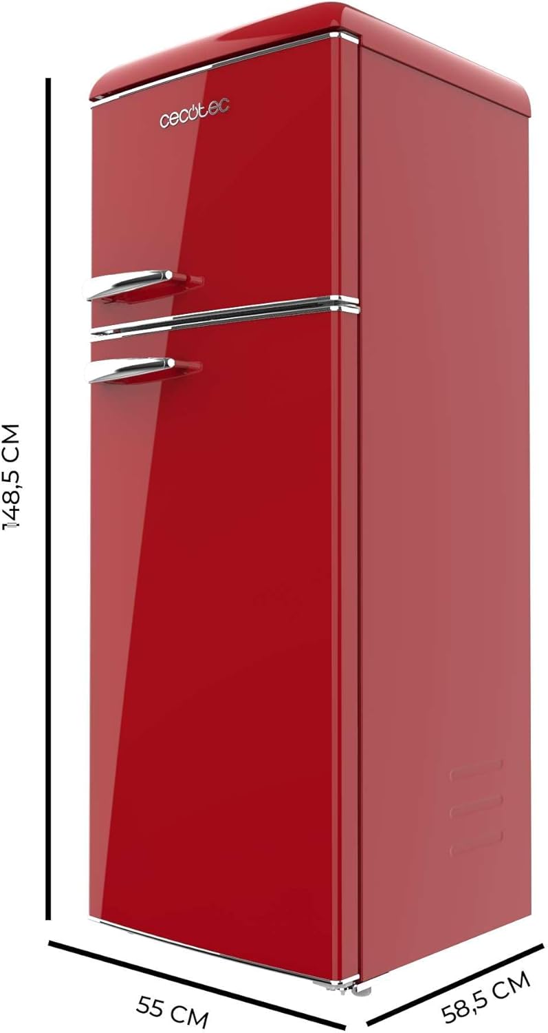 Cecotec - Bolero CoolMarket 2D Origin - 215L, 148x55cm, LED, design rétro