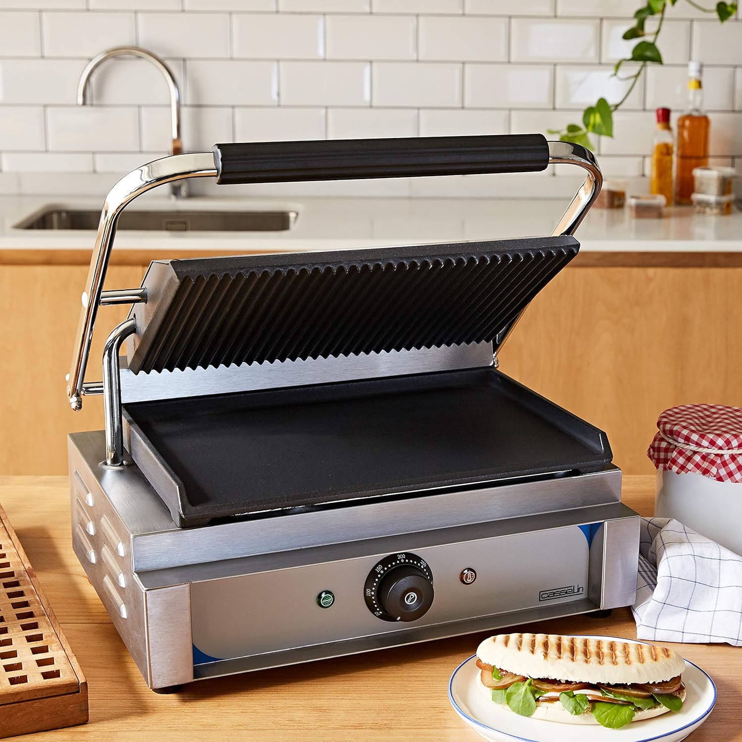 Casselin - Grill panini série CGPRL - plaques rainurée/lisse - CGPRL