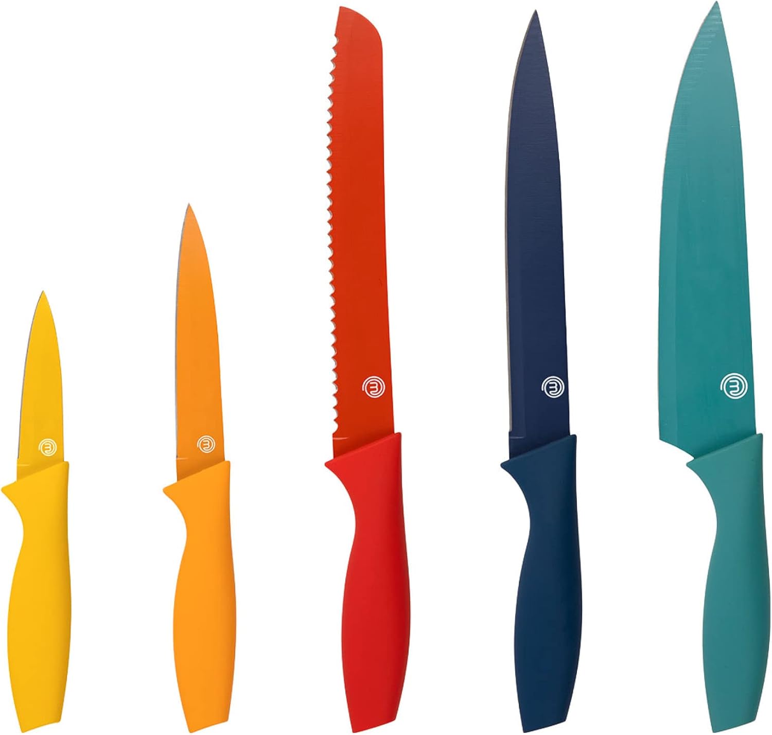 MasterChef - Set couteaux cuisine 5 pcs - inox multicolore, résistants