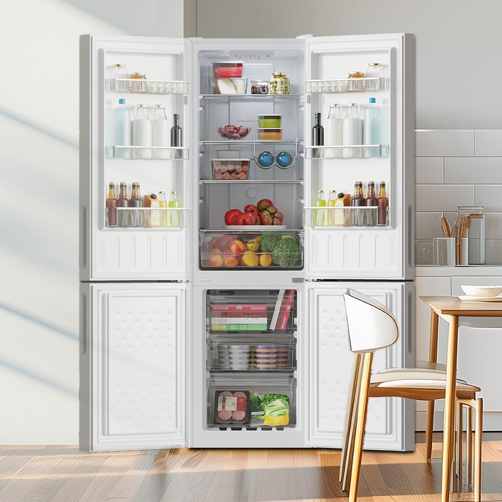 Cecotec - Bolero CoolMarket Combi 250 - 250L - No Frost, Multi Airflow, tiroir humidité, casier bouteilles, E