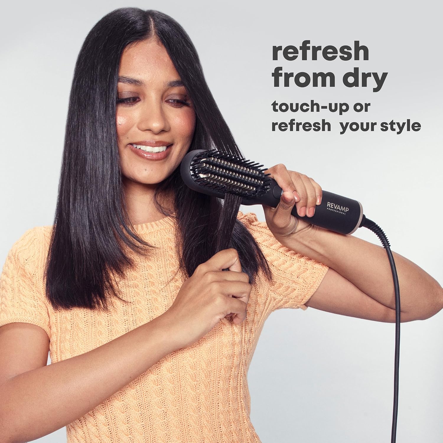 REVAMP - Deepform - brosse lissante chauffante céramique - séchage & lissage 2 en 1, huiles brillance