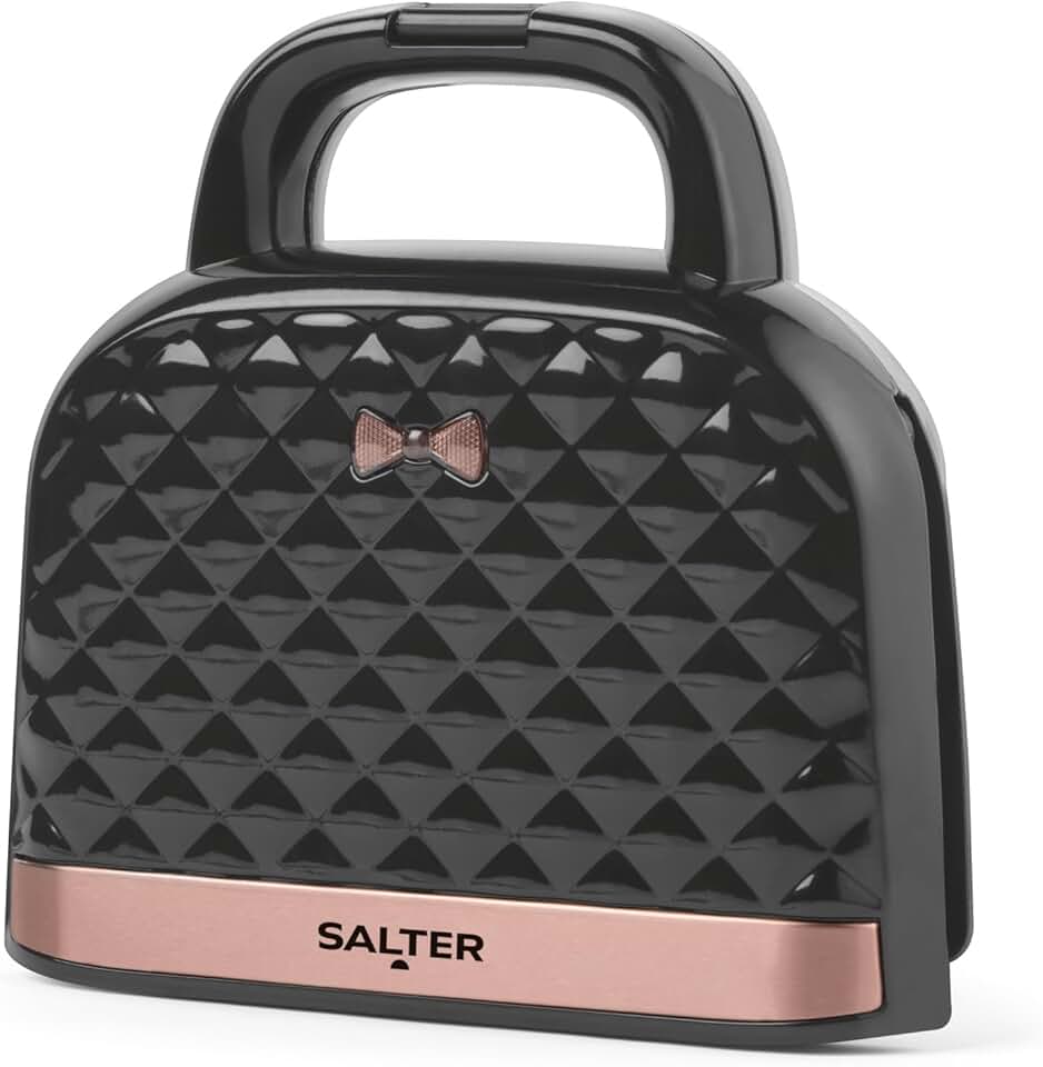 Salter - Appareil à Croques Sac à Main - 2 sandwichs - plaques antiadhésives, poignée cool-touch, 900W