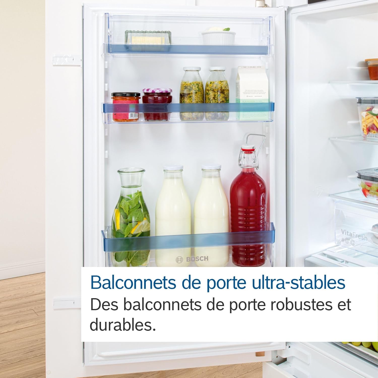 Bosch - réfrigérateur Série 4, 204L, encastrable, 122,5x56cm - KIR41VFE0