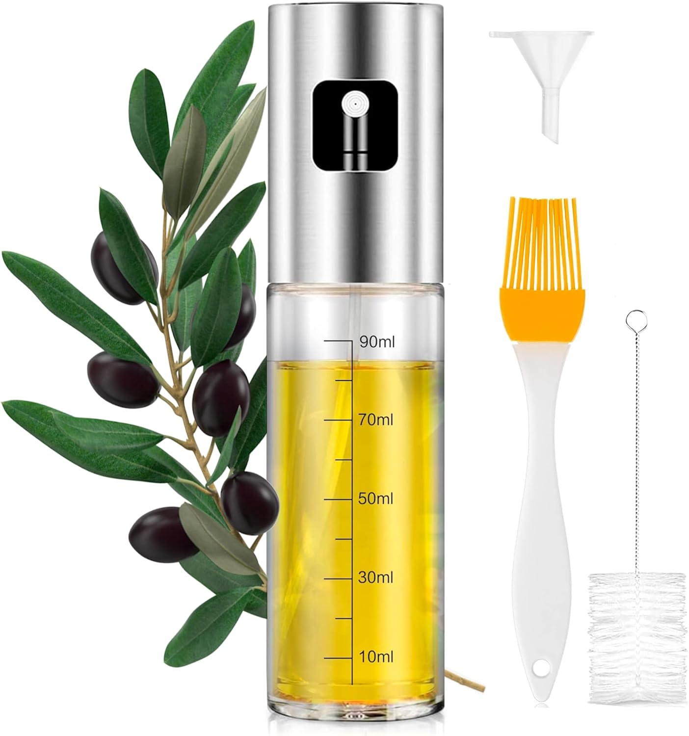 PORTENTUM - Pulvérisateur huile premium 100ml verre anti-goutte cuisine