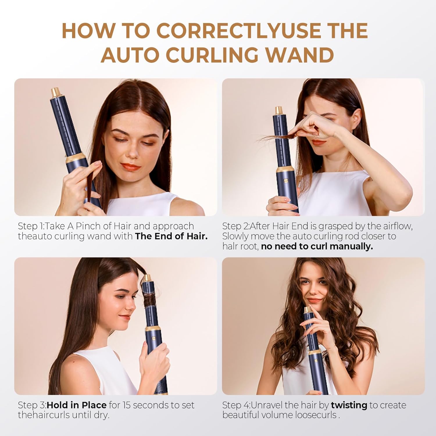 Hairstyler Air Styler 5 en 1, 1000W, ionique, brosse 30mm, réglable