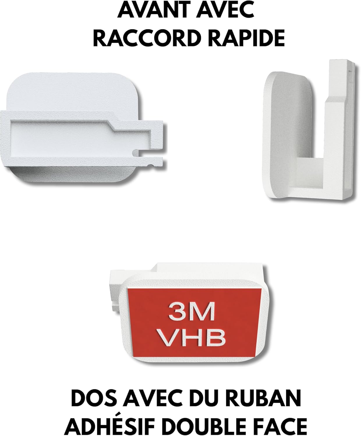 Support Télépéage pare-brise adhésif, fixation slim, 2 pièces