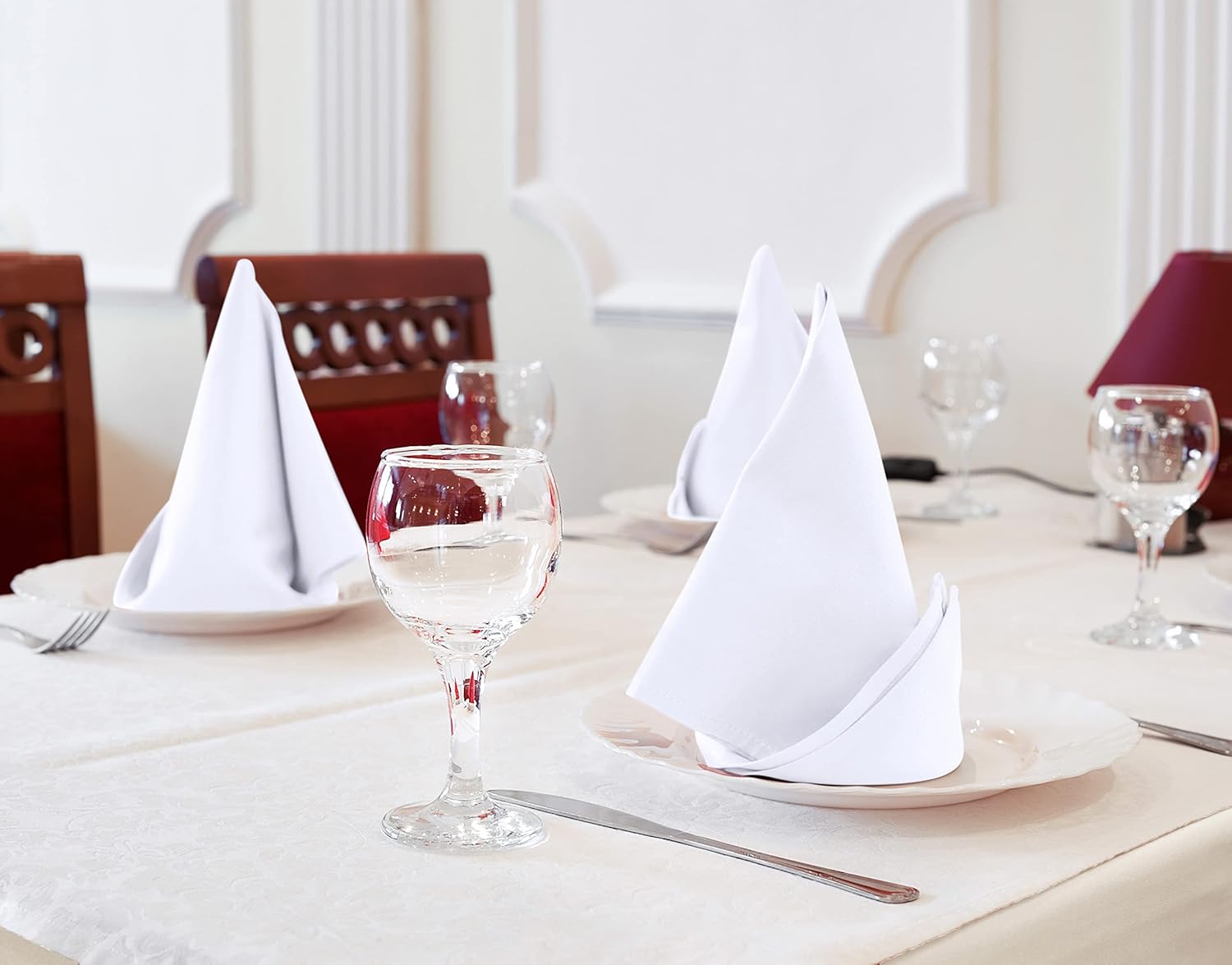 Utopia Kitchen - serviettes de table - 50x50 cm - coton mélangé, lavables, lot de 12
