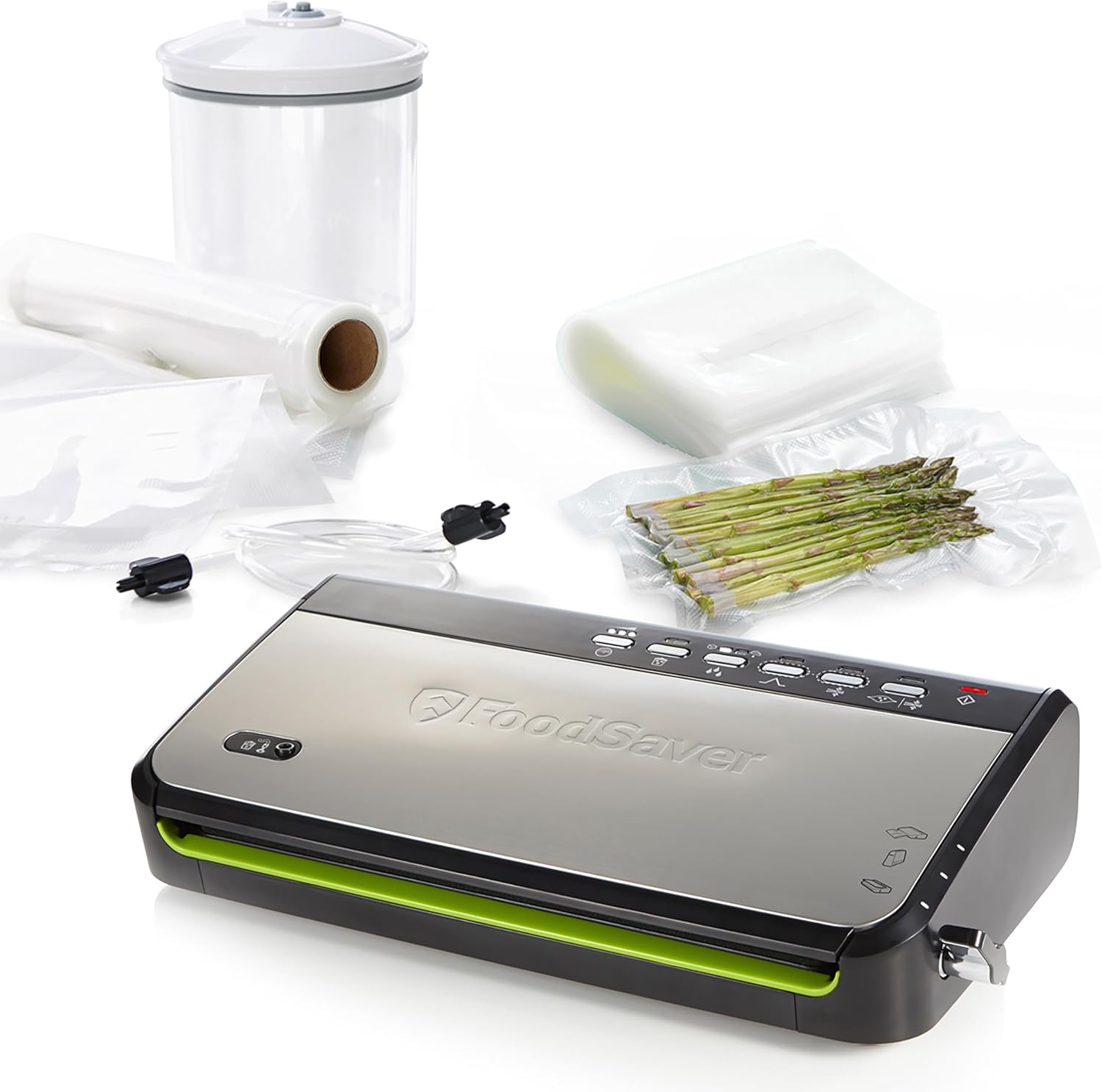 FoodSaver - machine sous vide série FFS005X - compacte - rangement rouleau, fonction pulse, accessoires inclus - FFS005X