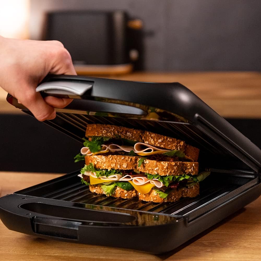 Cecotec - Rock'nToast Family - grill 1500W, inox, antiadhésif, ouverture 180°