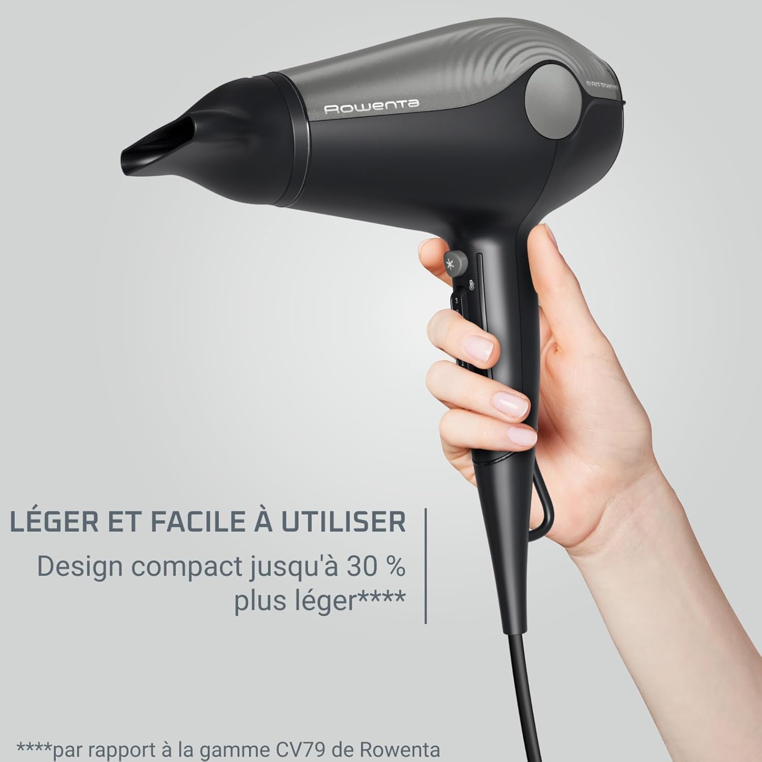 Rowenta - Ultra Silence CV6430F0 - compact léger, 2100W, ionique, silencieux